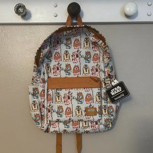 Ewoks Pastel Print Nylon Backpack by Loungefly NEW